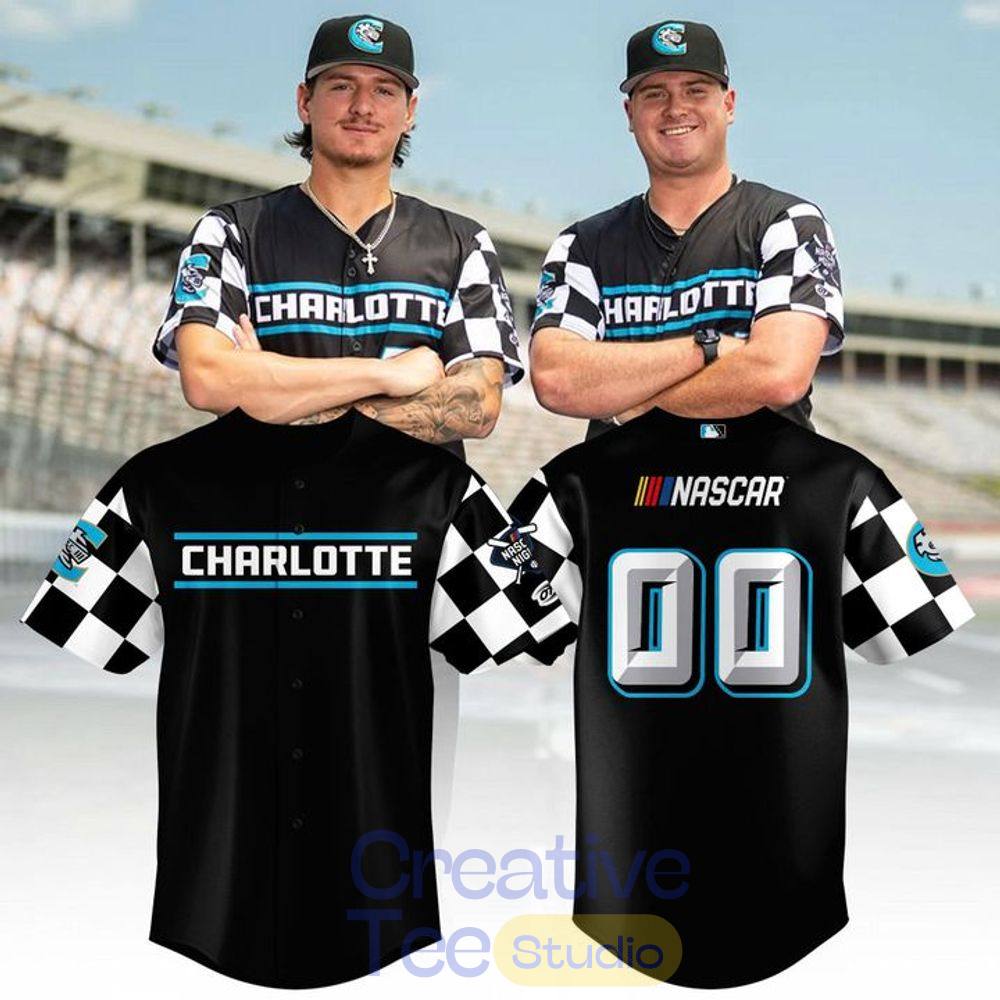 Charlotte Knights x NASCAR Theme 2026 Black Baseball Jersey Charlotte Knights x NASCAR Theme 2026 Black Baseball Jersey