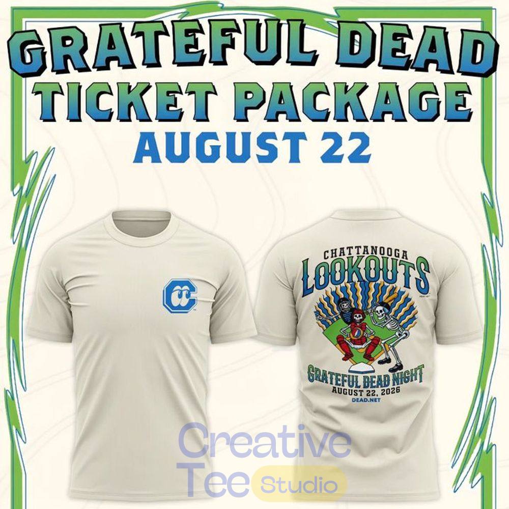 Chattanooga Lookouts x Grateful Dead Night 2026 Special T-Shirt Chattanooga Lookouts x Grateful Dead Night 2026 Special T-Shirt