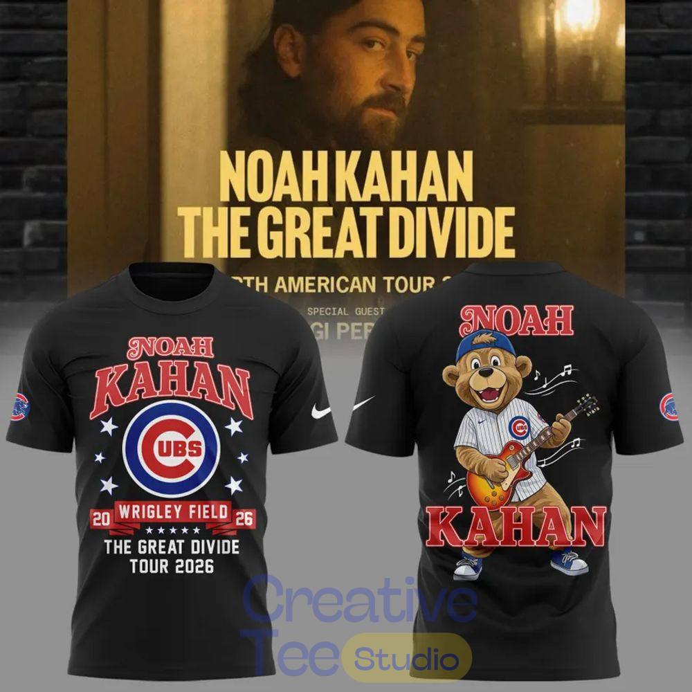 Chicago Cubs x Noah Kahan The Great Divide Tour 2026 T-Shirt Chicago Cubs x Noah Kahan The Great Divide Tour 2026 T-Shirt