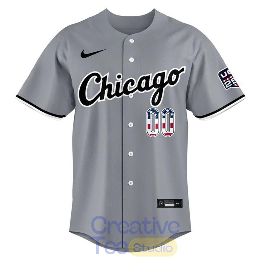 Chicago White Sox USA 250 Fourth of July Road Stadium Baseball Jersey Chicago White Sox USA 250 Fourth of July Road Stadium Baseball Jersey