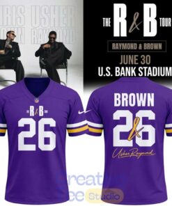Chris Brown The R&B Tour x Minnesota Vikings Football Jersey 2026