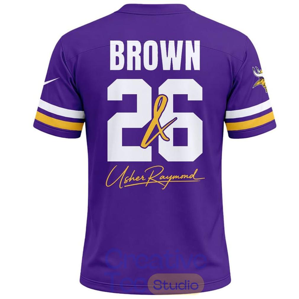 Chris Brown The R&B Tour x Minnesota Vikings Football Jersey 2026 Chris Brown The R&B Tour x Minnesota Vikings Football Jersey 2026