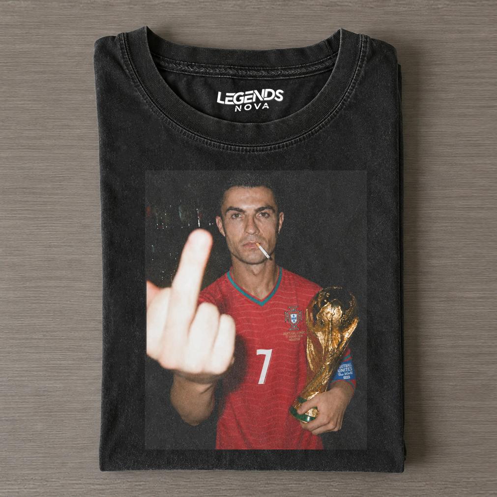 Cristiano Ronaldo 2026 Vintage World Cup Smoke Tee Cristiano Ronaldo 2026 Vintage World Cup Smoke Tee