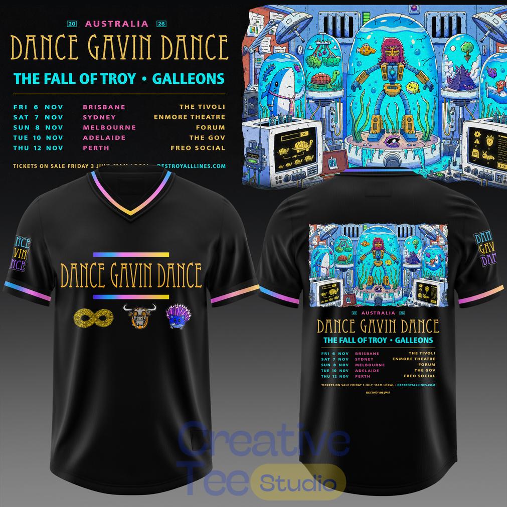 Dance Gavin Dance Australia Tour 2026 Football Jersey Dance Gavin Dance Australia Tour 2026 Football Jersey