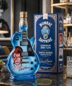David Bowie Signature Guitar-Shaped Collectible Whiskey Bottle