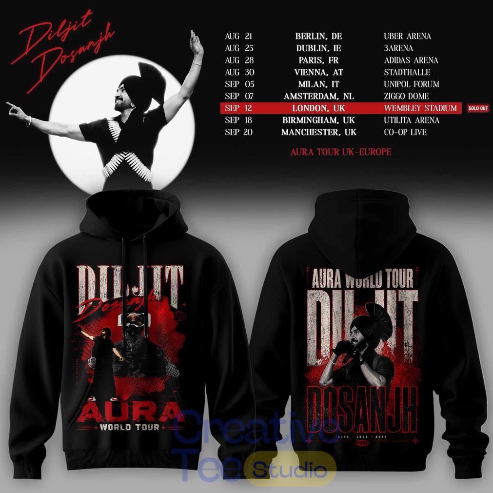 Diljit Dosanjh Aura World Tour ’26 – Europe & UK Edition Tee Hoodie Diljit Dosanjh Aura World Tour ’26 – Europe & UK Edition Tee Hoodie