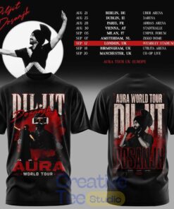 Diljit Dosanjh Aura World Tour ’26 – Europe & UK Edition Tee Hoodie
