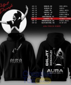 Diljit Dosanjh Aura World Tour ’26 – Europe & UK Special Edition Tee Hoodie