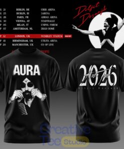 Diljit Dosanjh’s Aura World Tour 2026 Black Edition Tee