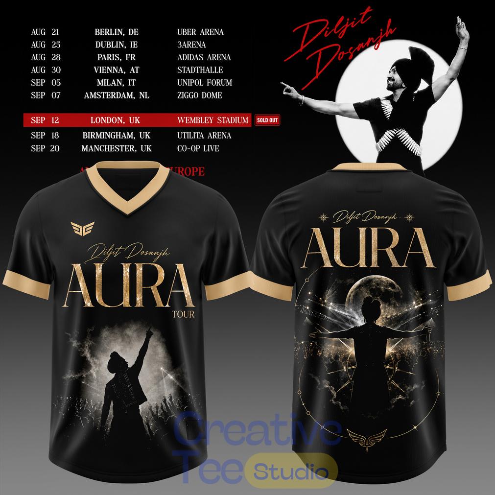 Diljit Dosanjh’s Aura World Tour 2026 Edition Football Jersey Diljit Dosanjh’s Aura World Tour 2026 Edition Football Jersey