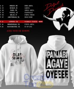 Diljit Dosanjh’s Aura World Tour 2026 White Edition Hoodie