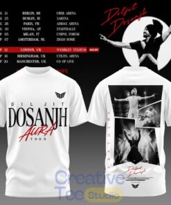 Diljit Dosanjh’s Aura World Tour 2026 White Edition Tee