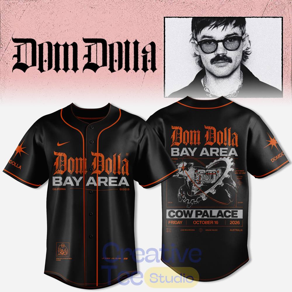 Dom Dolla Tour 2026 Bay Area At Cow Palace Edition Jersey Dom Dolla Tour 2026 Bay Area At Cow Palace Edition Jersey