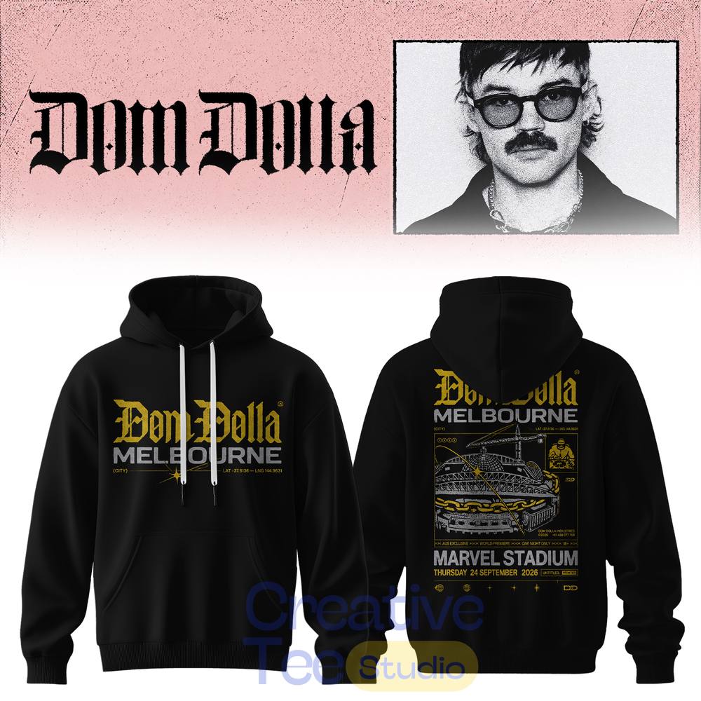 Dom Dolla Tour 2026 Melbourne At Marvel Stadium Edition Hoodie Dom Dolla Tour 2026 Melbourne At Marvel Stadium Edition Hoodie