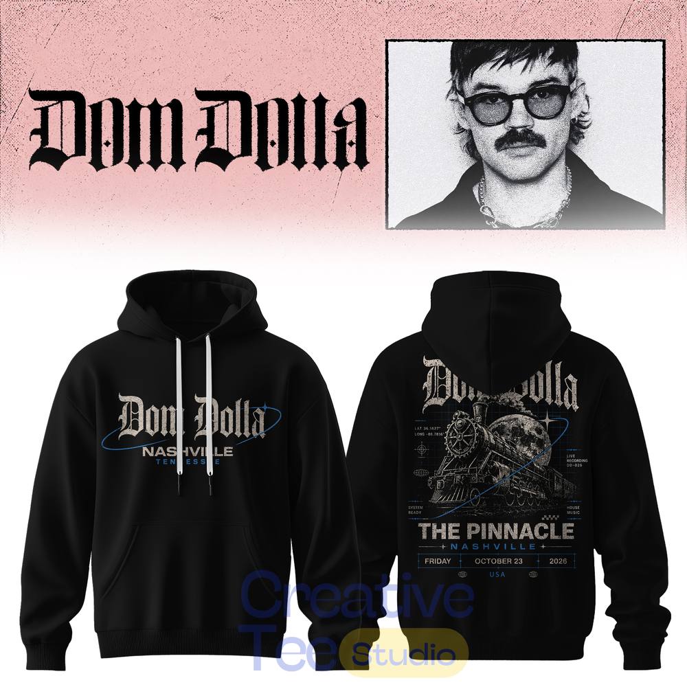 Dom Dolla Tour 2026 Nashville Edition Baseball Hoodie Dom Dolla Tour 2026 Nashville Edition Baseball Hoodie