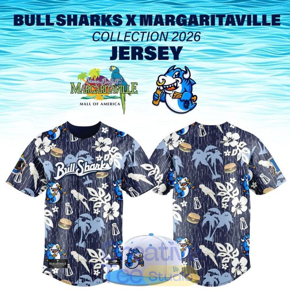 Durham Bulls 2026 Bull Sharks x Margaritaville Baseball Jersey Durham Bulls 2026 Bull Sharks x Margaritaville Baseball Jersey