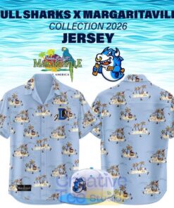 Durham Bulls Bull Sharks x Margaritaville 2026 Hawaiian Shirt
