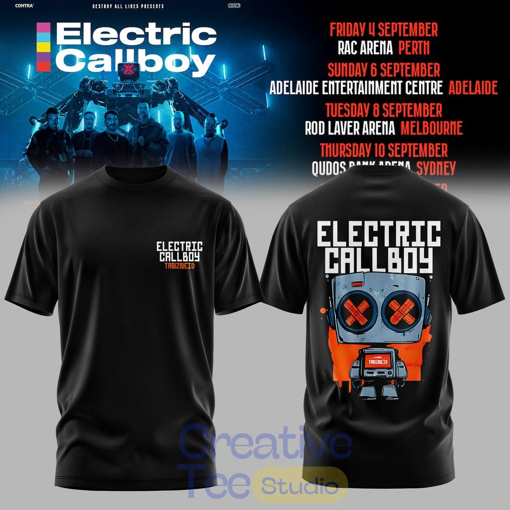 Electric Callboy TANZNEID World Tour – Australia 2026 Limited Black Tee Hoodie Electric Callboy TANZNEID World Tour – Australia 2026 Limited Black Tee Hoodie