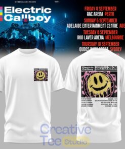 Electric Callboy TANZNEID World Tour – Australia 2026 Limited White Tee Hoodie