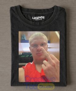 Erling Haaland 2026 Middle Finger T-Shirt