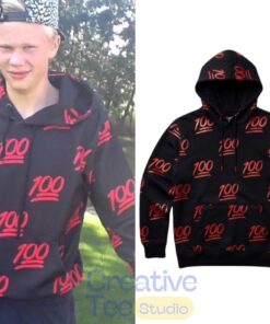 Erling Haaland No. 100 All-Over Print Graphic Hoodie