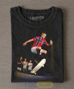 Erling Haaland Norway Funny Vintage Skate T-Shirt