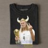 Erling Haaland Viking Horn Helmet World Cup Champion Graphic T-Shirt