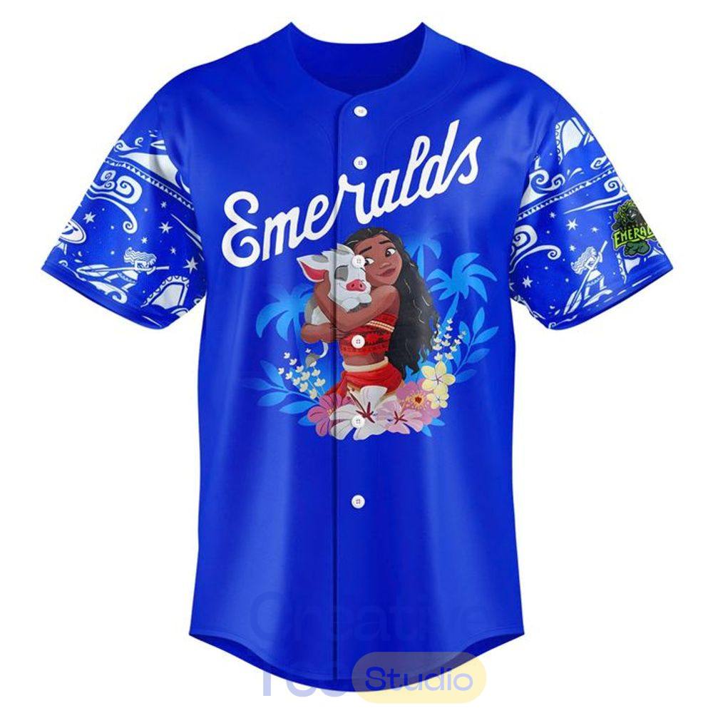 Eugene Emeralds x Moana Night 2026 Royal Blue Baseball Jersey Eugene Emeralds x Moana Night 2026 Royal Blue Baseball Jersey
