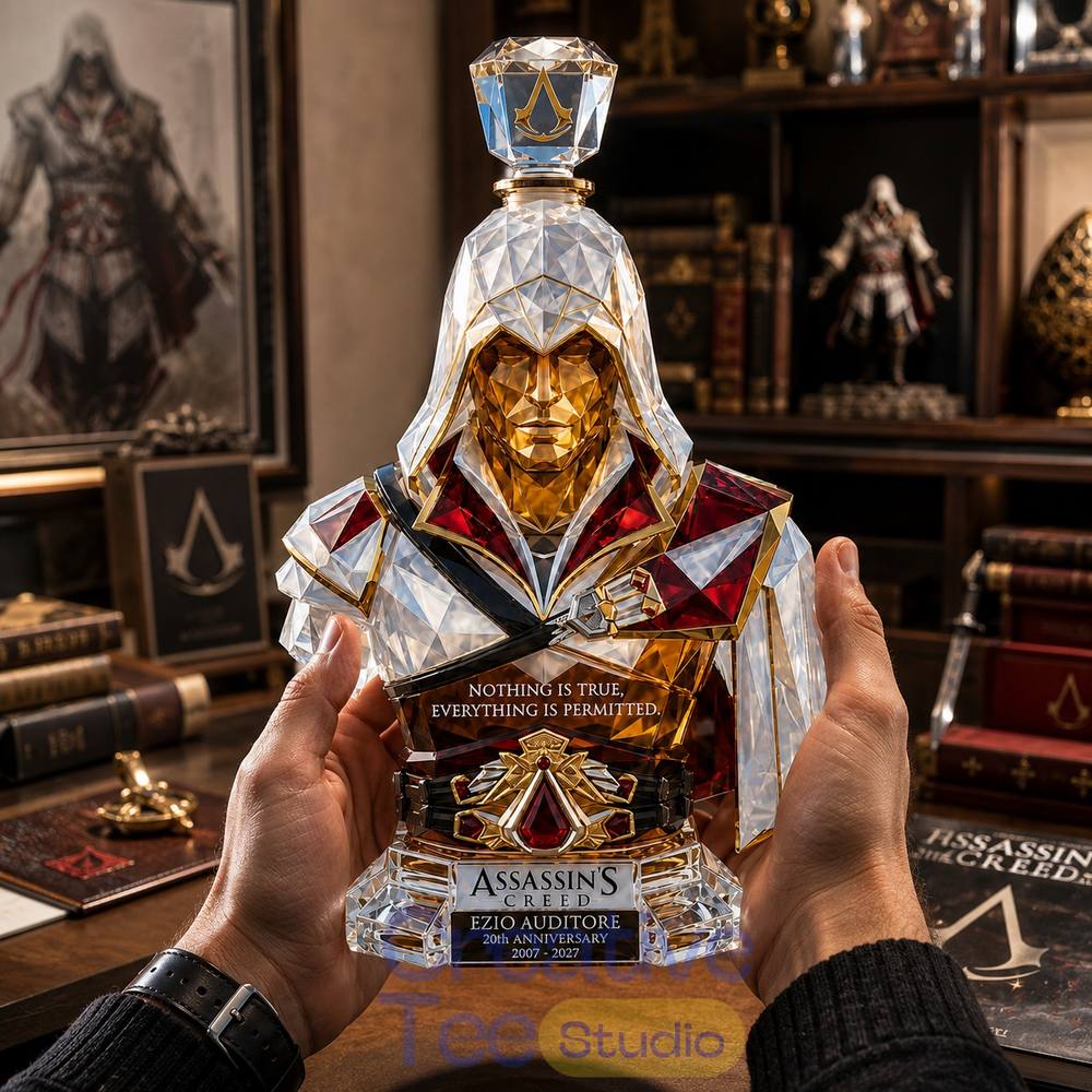 Ezio Auditore 20th Anniversary Crystal Whiskey Bottle Ezio Auditore 20th Anniversary Crystal Whiskey Bottle