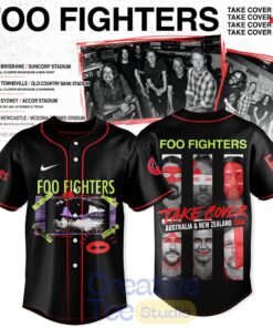 Foo Fighters Take Cover Au/Nz Tour Baseball Jersey