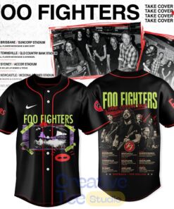 Foo Fighters Take Cover Au/Nz Tour Baseball Jersey