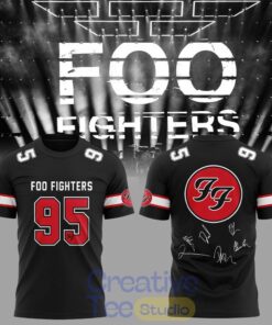 Foo Fighters feature a sporty design that evokes memories of the band Shirt