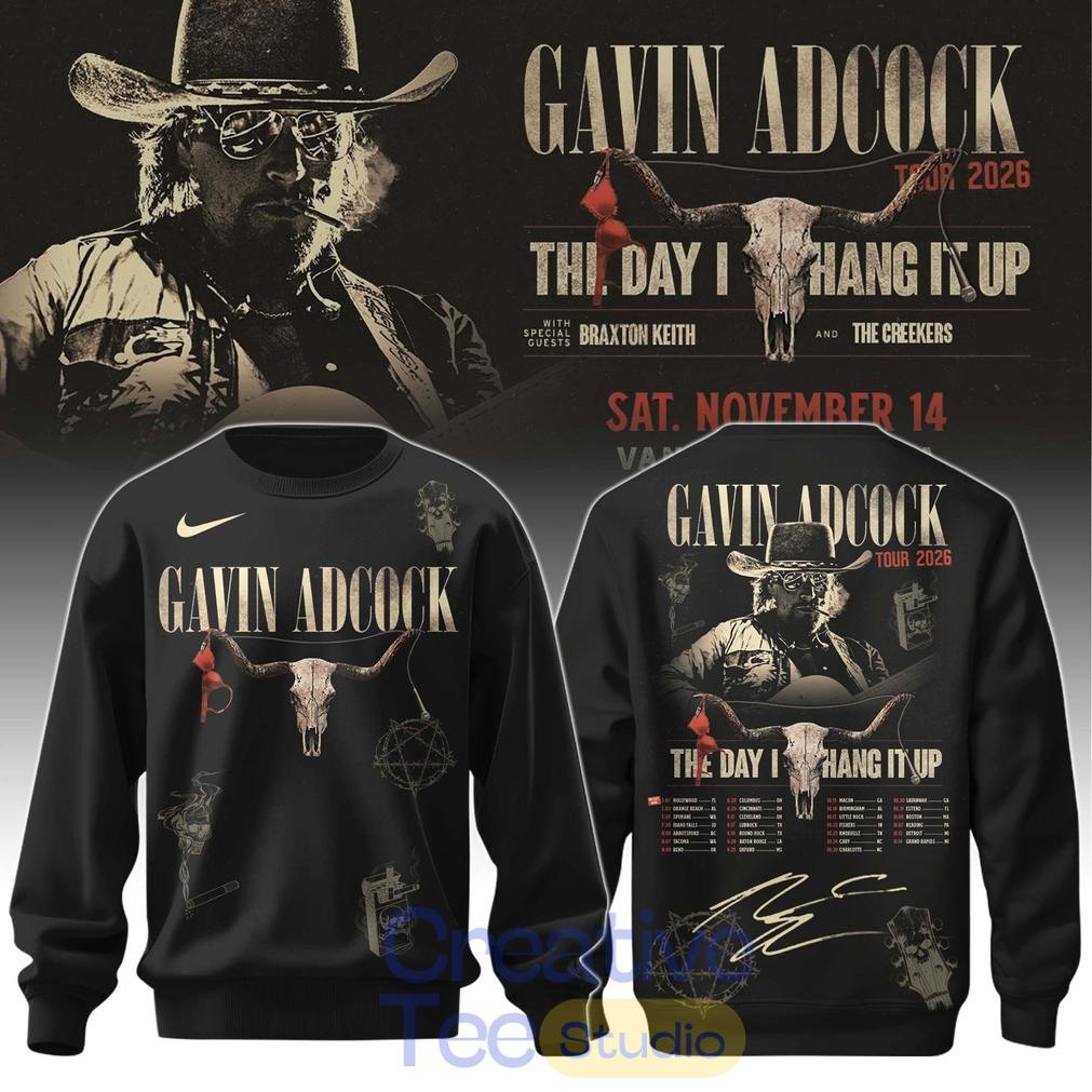 Gavin Adcock Steer Skull distressed Fleece Sweatshirt Gavin Adcock Steer Skull distressed Fleece Sweatshirt