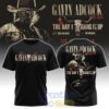 Gavin Adcock Steer Skull distressed Fleece T-Shirt