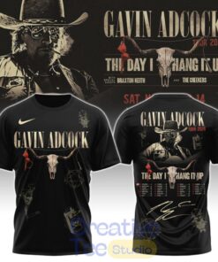 Gavin Adcock Steer Skull distressed Fleece T-Shirt