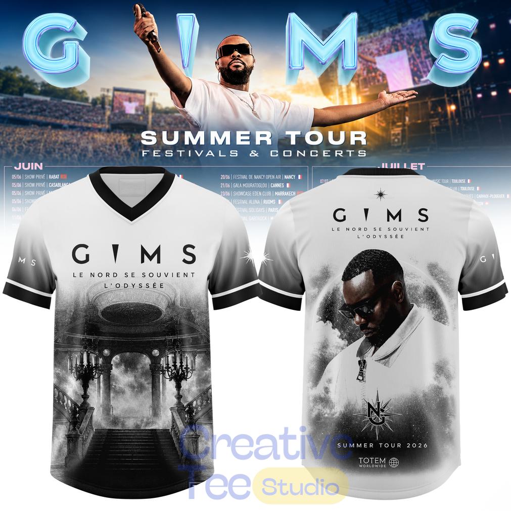 Gims Summer Tour 2026 Tour Baseball Jersey Gims Summer Tour 2026 Tour Baseball Jersey
