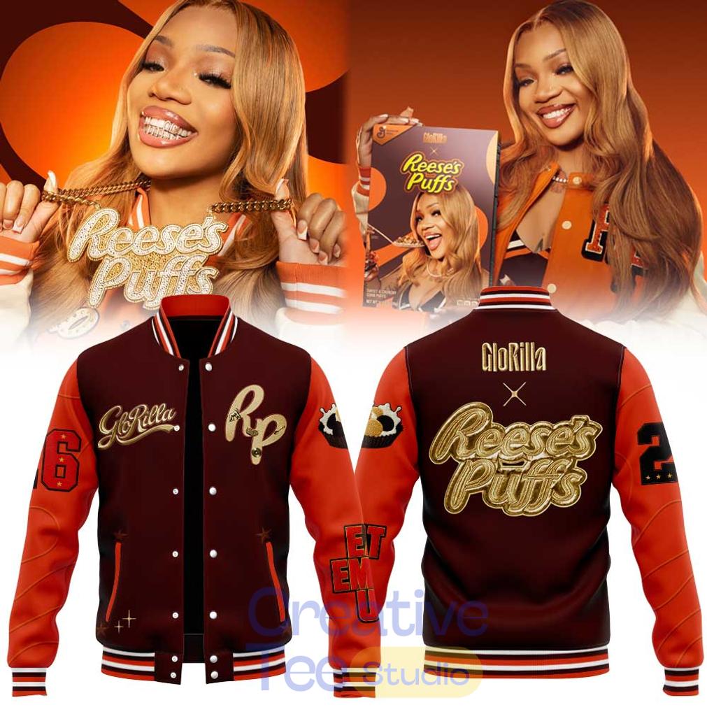 GloRilla x REESE’S PUFFS Letterman Baseball Jacket GloRilla x REESE’S PUFFS Letterman Baseball Jacket