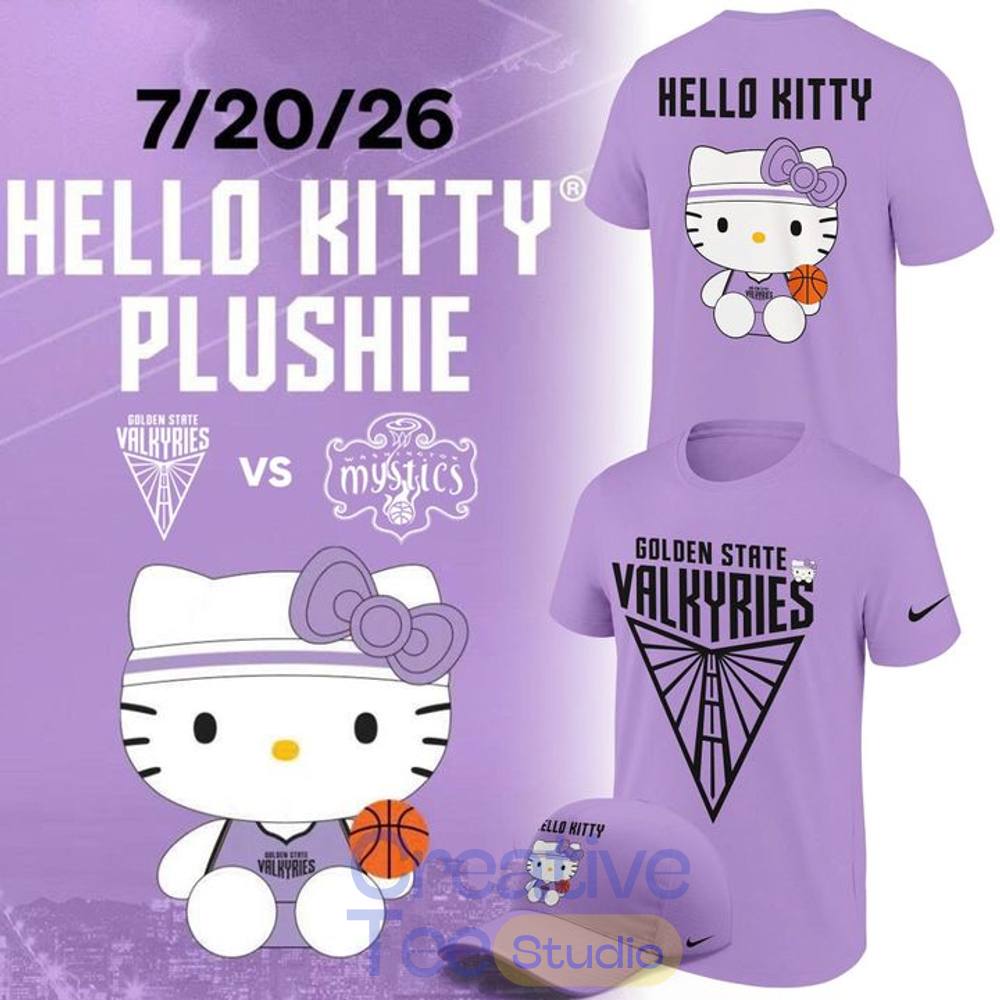 Golden State Valkyries x Hello Kitty Limited Edition T-Shirt 2026 Golden State Valkyries x Hello Kitty Limited Edition T-Shirt 2026