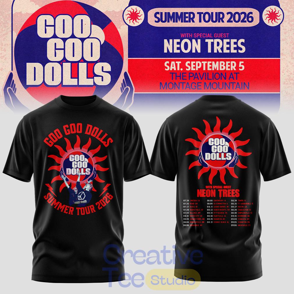 Goo Goo Dolls Summer 2026 North American Tour Limited T-Shirt Goo Goo Dolls Summer 2026 North American Tour Limited T-Shirt