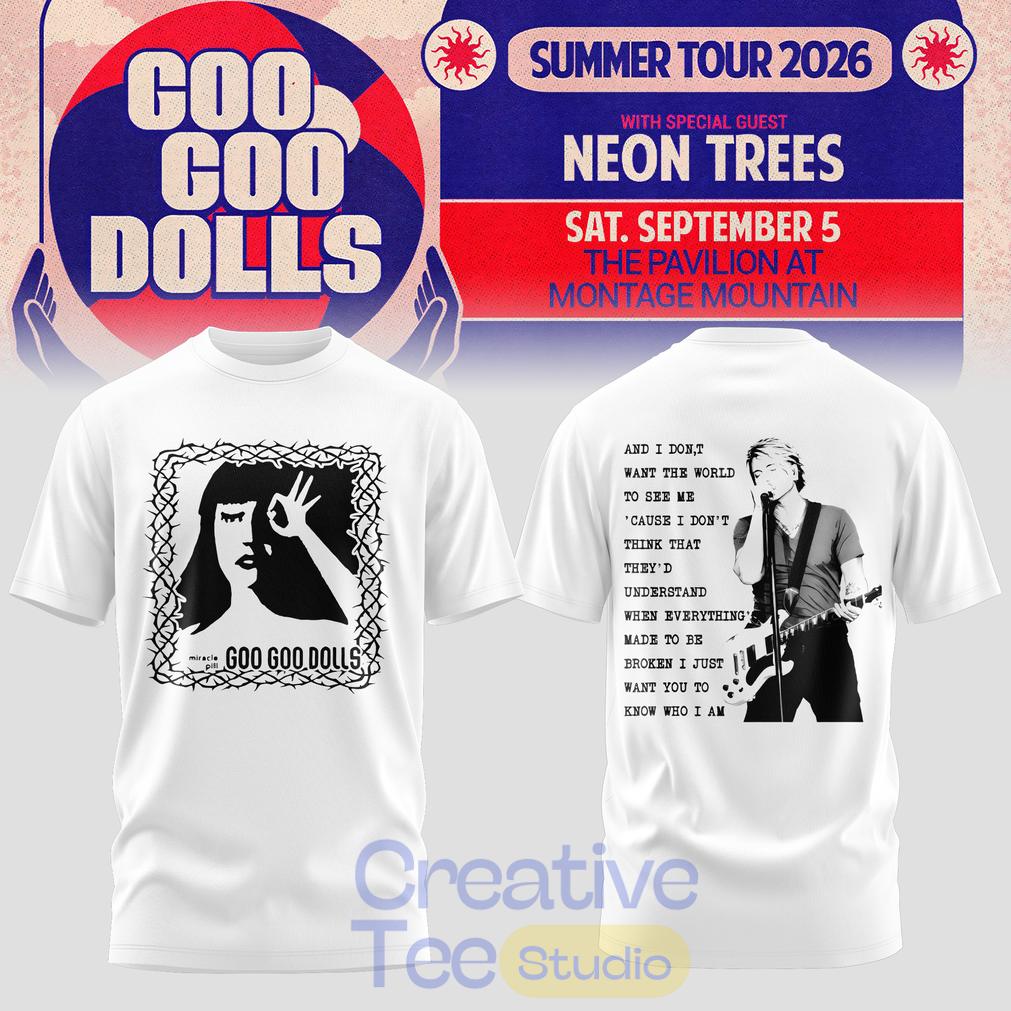 Goo Goo Dolls Summer 2026 North American Tour Limited T-Shirt Goo Goo Dolls Summer 2026 North American Tour Limited T-Shirt
