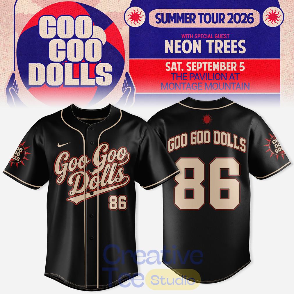 Goo Goo Dolls Summer 2026 Tour Limited Baseball Jersey Goo Goo Dolls Summer 2026 Tour Limited Baseball Jersey