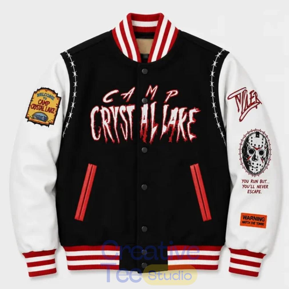 Jason Voorhees x Camp Crystal Lake Varsity Jacket Jason Voorhees x Camp Crystal Lake Varsity Jacket