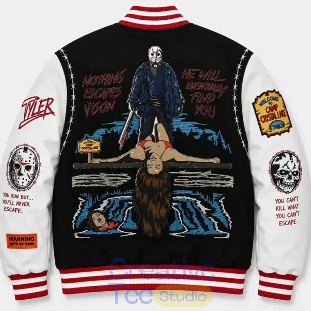 Jason Voorhees x Camp Crystal Lake Varsity Jacket Jason Voorhees x Camp Crystal Lake Varsity Jacket