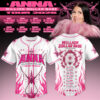 ANNA Million Dollar Babe Tour White Pink Flame Baseball Jersey