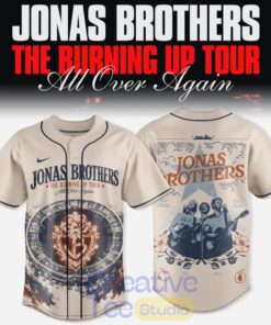 Jonas Brothers The Burning Up Tour 2026 Edition Baseball Jersey