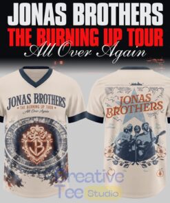Jonas Brothers The Burning Up Tour All Over Again 2026 Edition Football Jersey