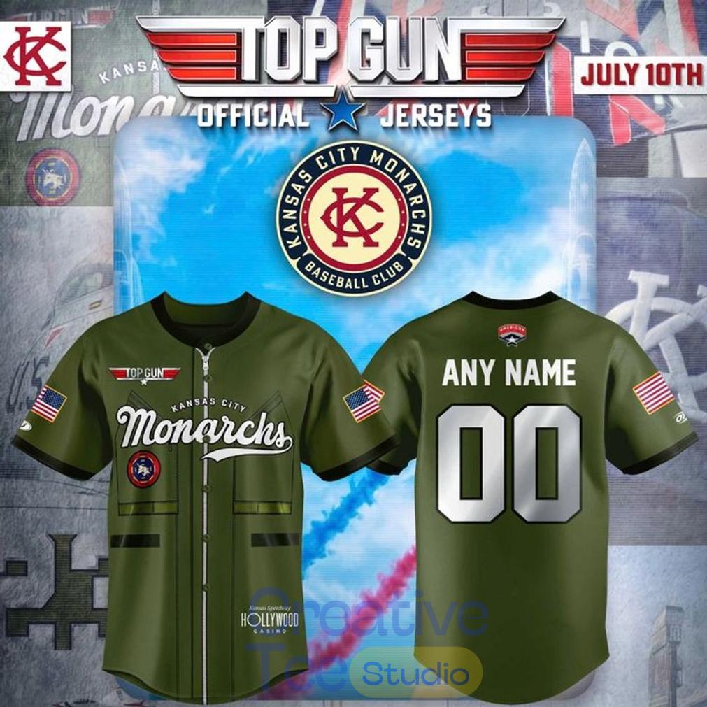 Kansas City Monarchs 2026 Top Gun Custom Baseball Jersey Kansas City Monarchs 2026 Top Gun Custom Baseball Jersey