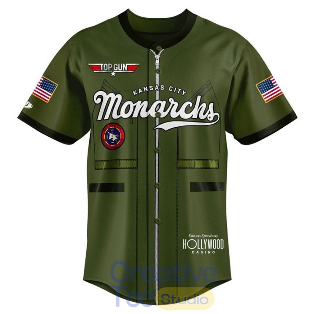 Kansas City Monarchs 2026 Top Gun Custom Baseball Jersey Kansas City Monarchs 2026 Top Gun Custom Baseball Jersey