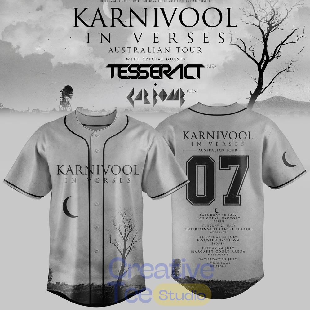 Karnivool – ‘In Verses’ Australian Tour 2026 Exclusive Baseball Jersey Karnivool – ‘In Verses’ Australian Tour 2026 Exclusive Baseball Jersey