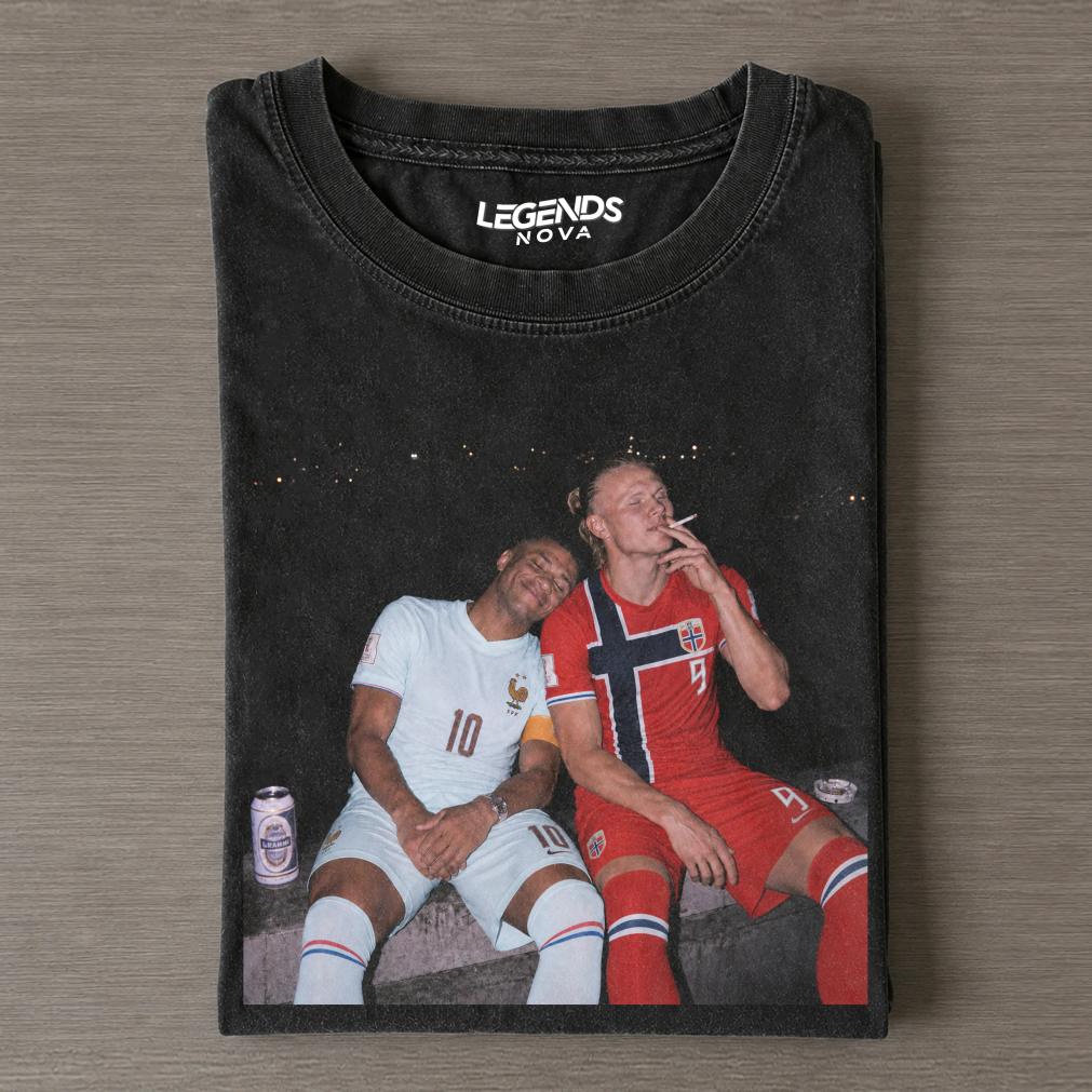 Kylian Mbappé & Erling Haaland World Cup 2026 Smoke Tee Kylian Mbappé & Erling Haaland World Cup 2026 Smoke Tee